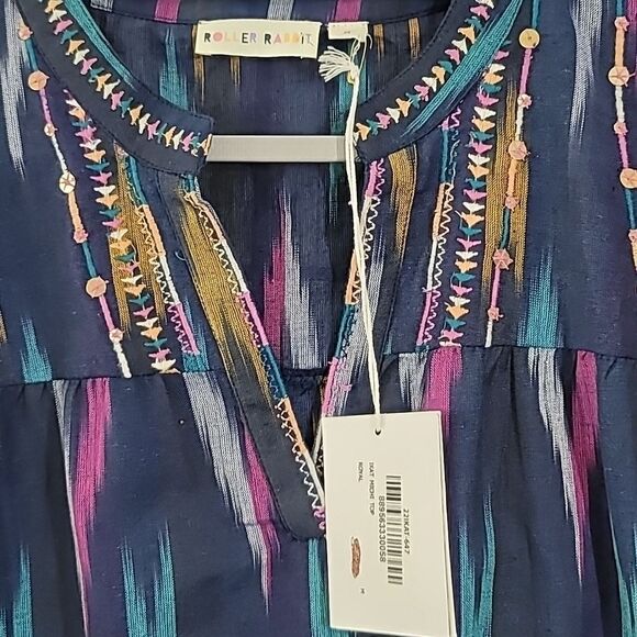 Roller Rabbit Michi Ikat Embroidered Top - Picture 3 of 7